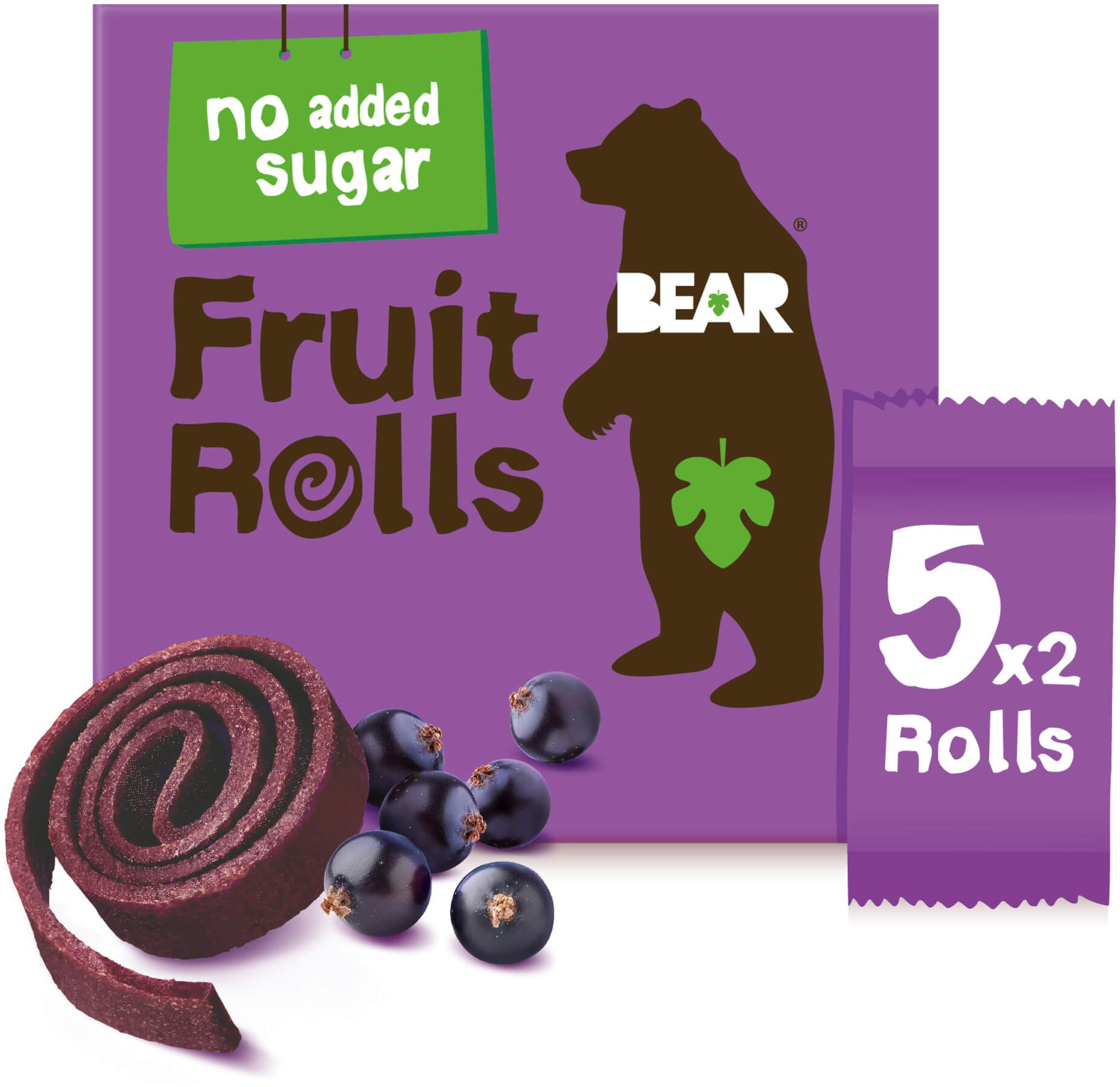 Bear Fruit Rolls černý rybíz ovocné rolované plátky 5 x 20 g