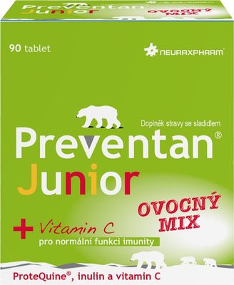 Preventan Junior ovocný mix 90 tablet