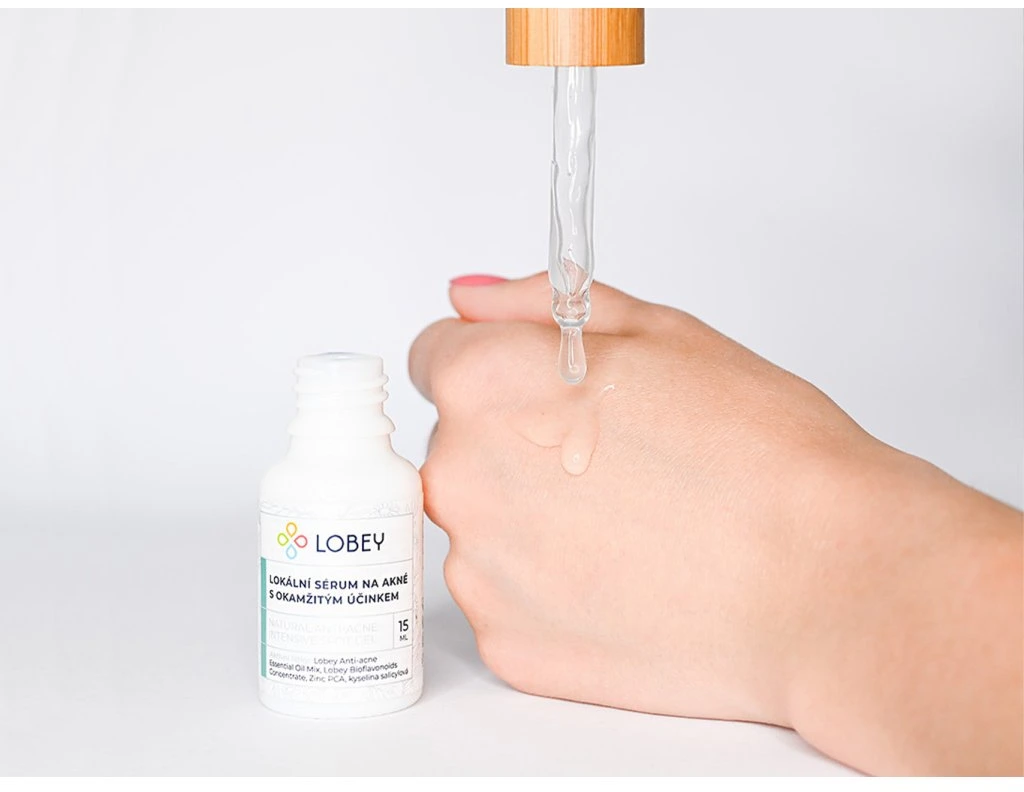 Lobey Lokální sérum na akné s okamžitým účinkem 15 ml