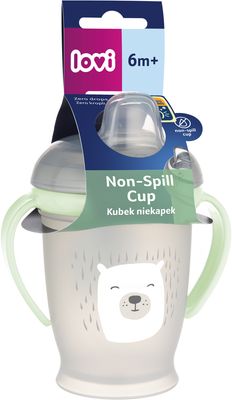 LOVI Hrneček nevylévací se svítícími úchyty BUDDY BEAR 6m+, 250 ml