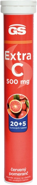 GS Extra C 500 20+5 šumivých tablet červený pomeranč