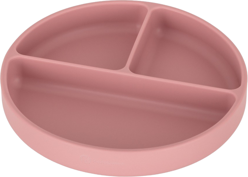 Petite&Mars Talířek silikonový dělící kulatý Dusty Rose 6m+