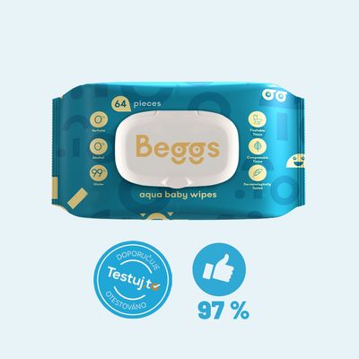 Beggs vlhčené splachovatelné ubrousky 6 x 64 ks