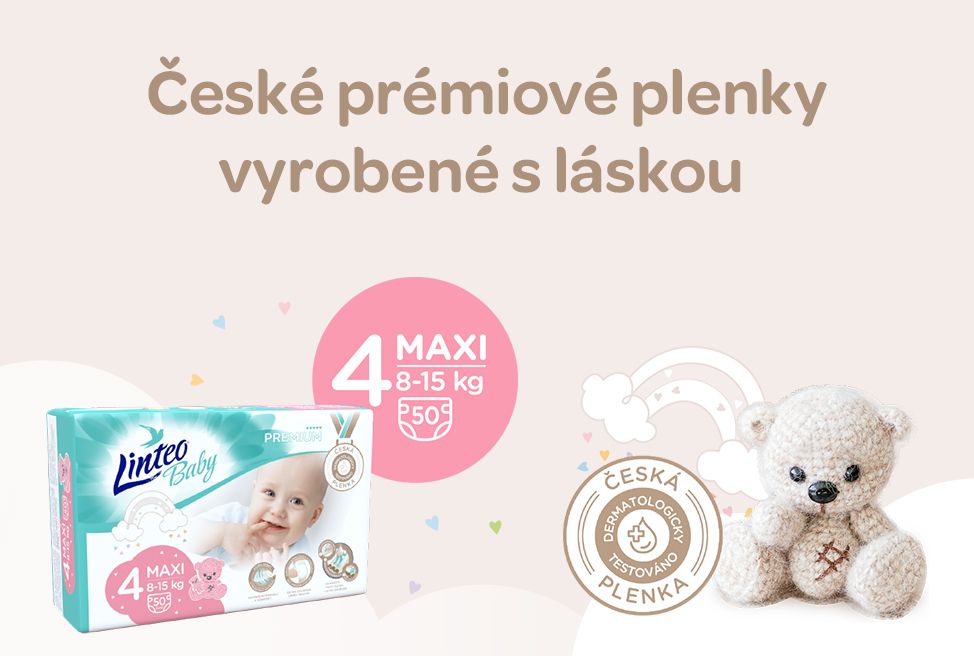 Plenky, Linteo baby premium maxi, plenky 8-15 kg