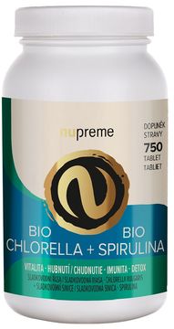 Nupreme BIO Chlorella + Spirulina 750 tablet