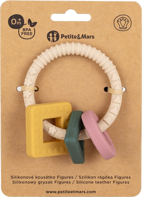 Petite&Mars Kousátko silikonové Figures 0m+