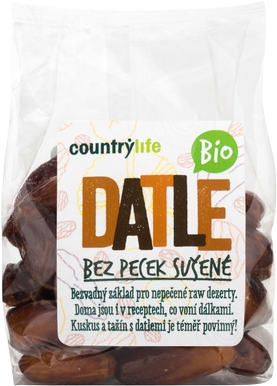 Country Life Datle sušené bez pecek BIO 250 g