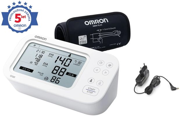 Omron Tonometr M6 Comfort AFib + adaptér