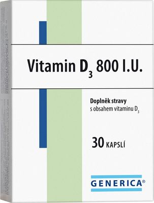 Vitamin D 3 800 I.U. 30 kapslí