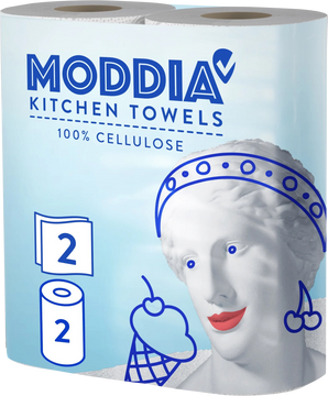 Moddia Kuchyňské utěrky 2vrstvé, 2 ks