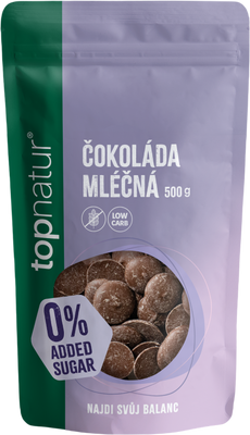 Topnatur No Added Sugar Čokoláda mléčná 500 g