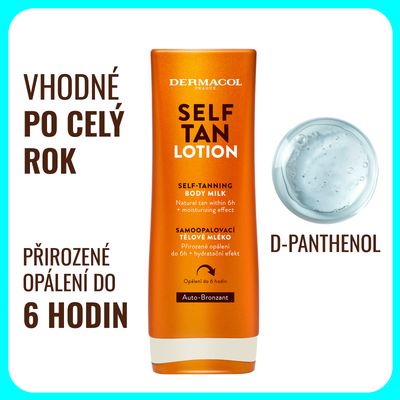 Dermacol SELF TAN Samoopalovací tělové mléko 200 ml