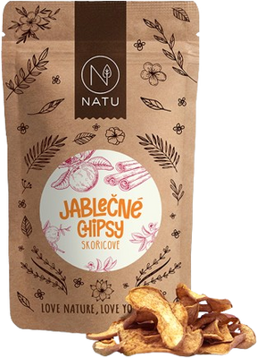Natu Jablečné chipsy skořicové 45 g