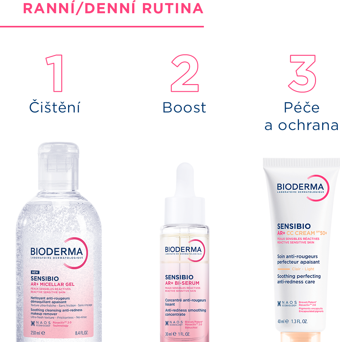 Bioderma Sensibio AR+ CC Tónovaný krém pro citlivou a začervenalou pleť s SPF 50 +, 40 ml
