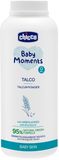 Chicco Pudr dětský Baby Moments s ryžovým škrobem 95 % přírodních složek, 150 g