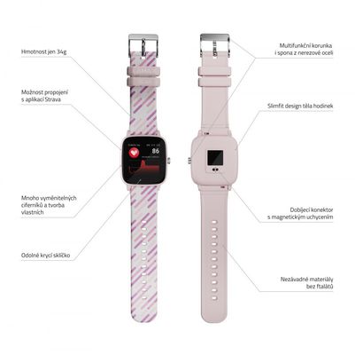 LAMAX BCool Pink chytré hodinky pro děti