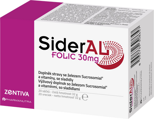 Sideral Folic 30 mg sáčky 20 ks