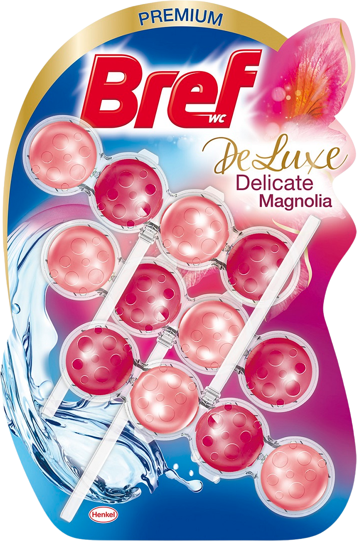 Bref WC blok DeLuxe Magnolia 3 x 50 g