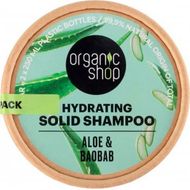 Organic Shop Hydratační tuhý šampon Aloe a baobab 60 g
