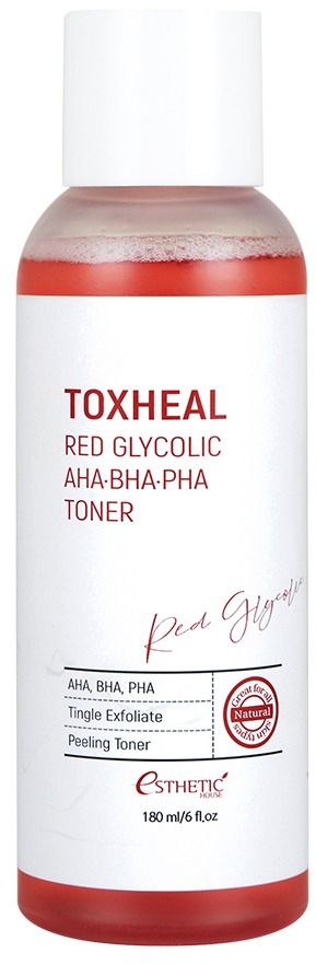 Esthetic House Toxheal Red Glycolic exfoliační toner s AHA·BHA·PHA kyselinami 1 x 180 ml
