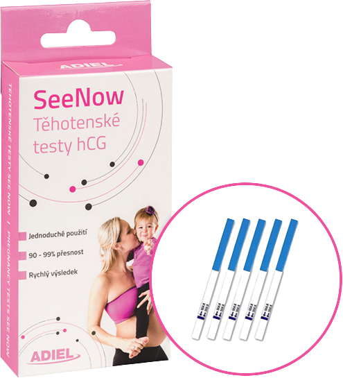 Adiel SeeNow Těhotenské testy hCG 5 ks
