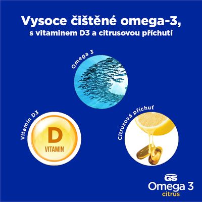 GS Omega 3 citrus 180 kapslí