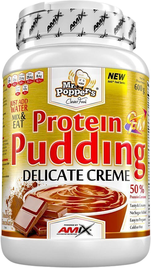 Amix Mr. Popper's Protein Pudding Creme, Dvojitá čokoláda, 600 g
