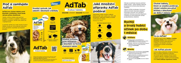AdTab 900mg Žvýkací tableta pro psy 22 - 45kg