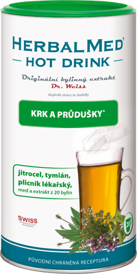 Dr.Weiss HERBALMED HotDrink krk průdušky 180 g