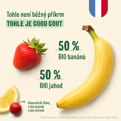 Good Goût BIO Jahoda s banánem 120 g