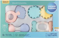 Canpol babies První set chrastítek s kousátky pastel 4 ks