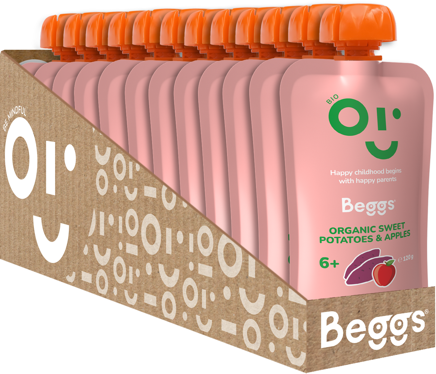 Beggs BIO Batáty a jablka 12 x 120 g