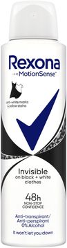Rexona Invisible Black + White Antiperspirant sprej 150 ml