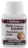 MedPharma Beta karoten 25000 m.j. s Panthenolem + PABA 37 tobolek