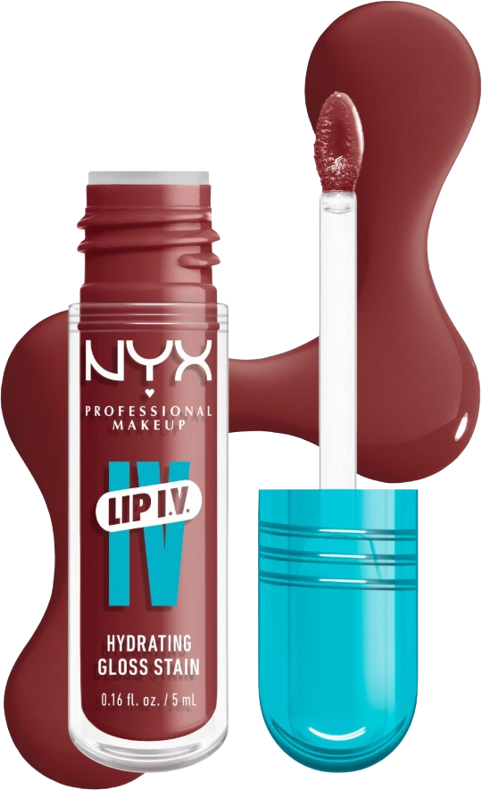 NYX Professional Makeup Lip IV Hydrating Gloss Stain, 08 Drippin' In Rose 5 ml