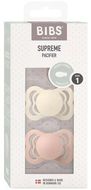 BIBS Supreme Symetrické dudlíky z přírodního kaučuku slonová Ivory/Blush 0-6m, 2 ks