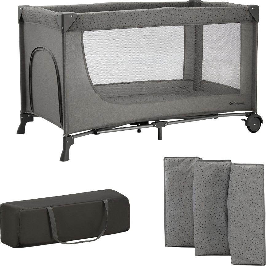 Kinderkraft Postýlka cestovní Joy 2 Dark grey