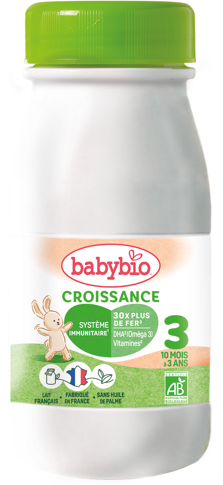 Babybio Croissance 3 tekuté batolecí kojenecké bio mléko 0.25 l