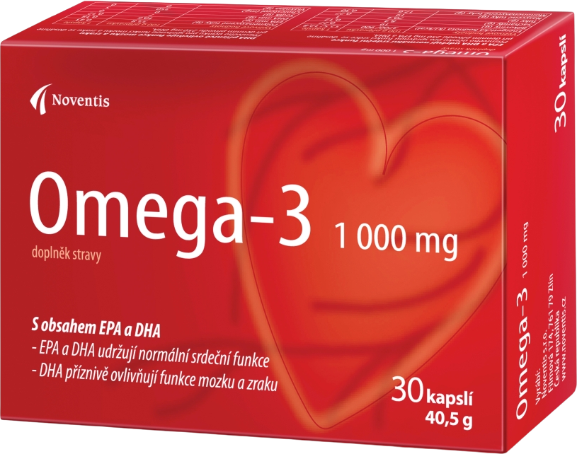Noventis Omega- 3  1000mg pro zdravé srdce a cévy 30 kapslí