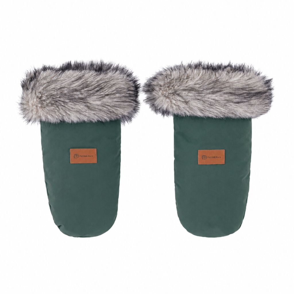 Petite&Mars Set zimní fusak Arctic 4v1 + rukavice na kočárek Fjora Khaki