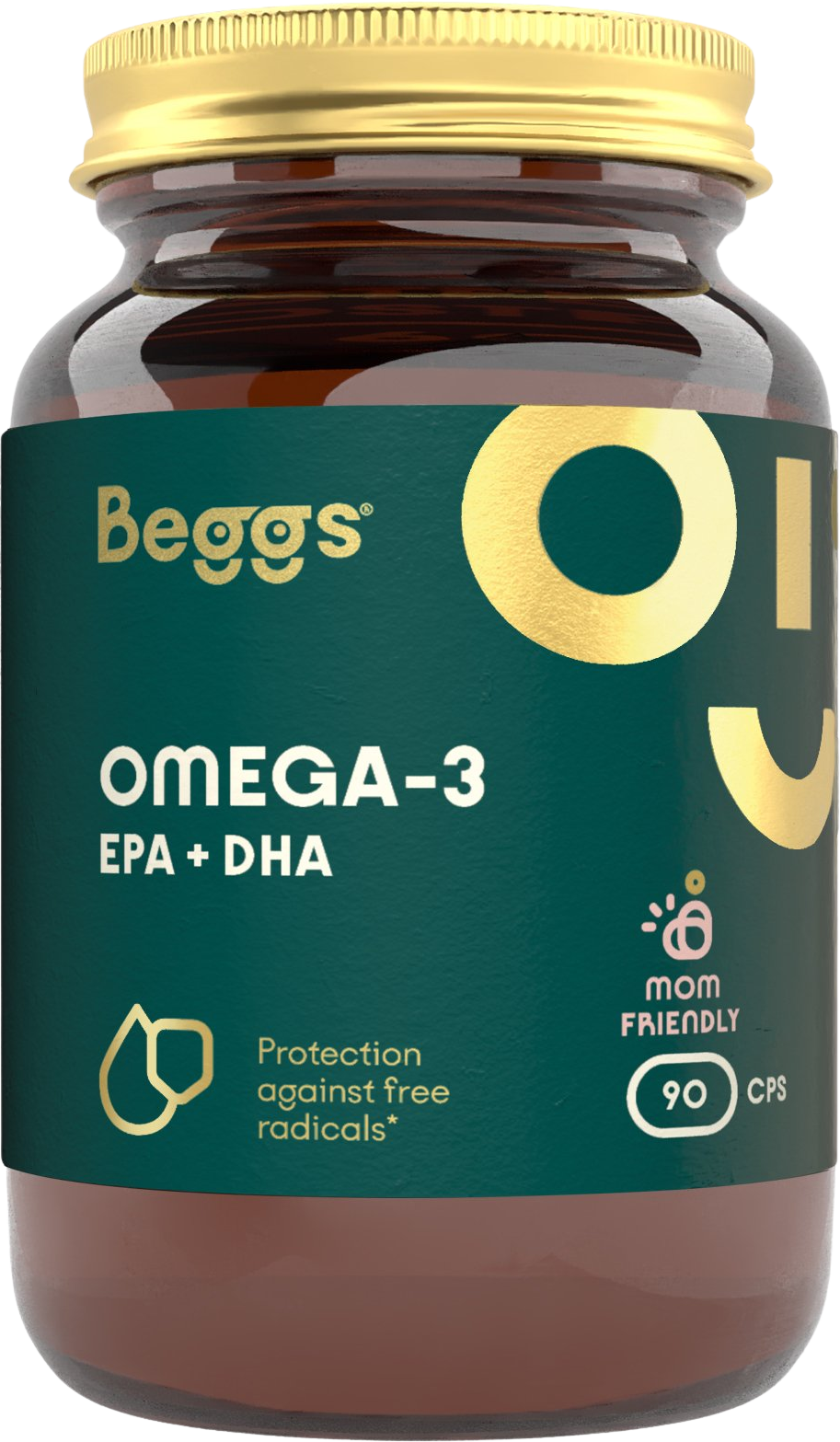 Beggs Omega-3, EPA+DHA 90 kapslí