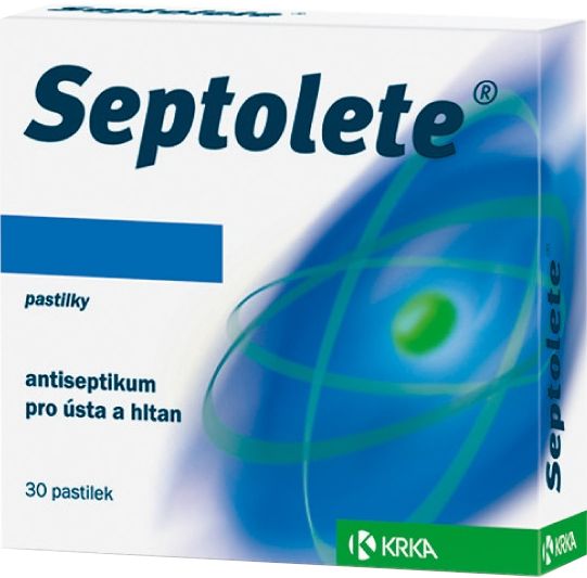 Septolete Menthol antiseptikum pro ústa a hltan 1 mg 30 pastilek