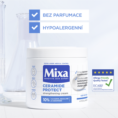 Mixa posilující tělová péče pro velmi suchou pokožku, 400 ml