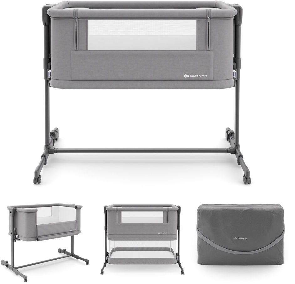 Kinderkraft Postýlka polohovací Nestee Grow 2 Dark Grey 1 ks