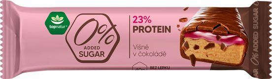 Topnatur Tyčinka proteinová višně v čokoládě 40 g