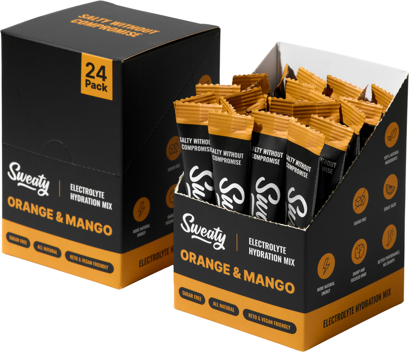 Sweaty Electrolyte Hydration Mix Mango & Orange 24 x 6 g