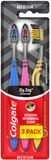 Colgate Zubní kartáček Zig Zag Charcoal 3 ks