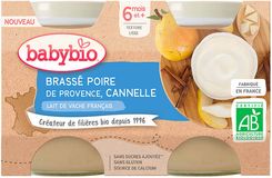 Babybio Brassé hruška skořice 2 x 130 g