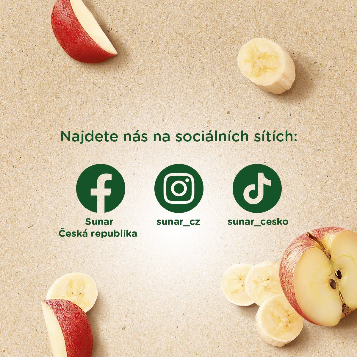 Sunar BIO ovocná kapsička jablko, banán 4m+ 100 g