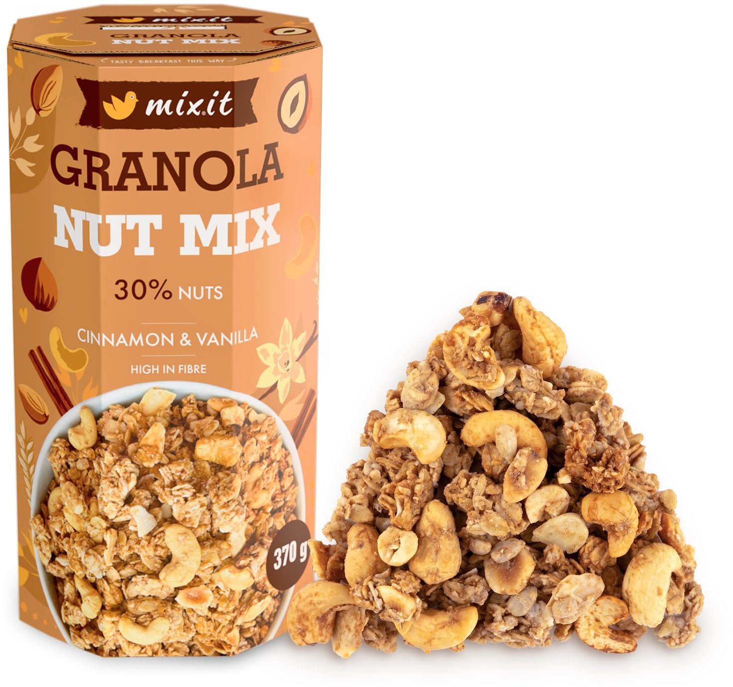 Mixit Granola z pece – Ořechový mix 1 x 370 g